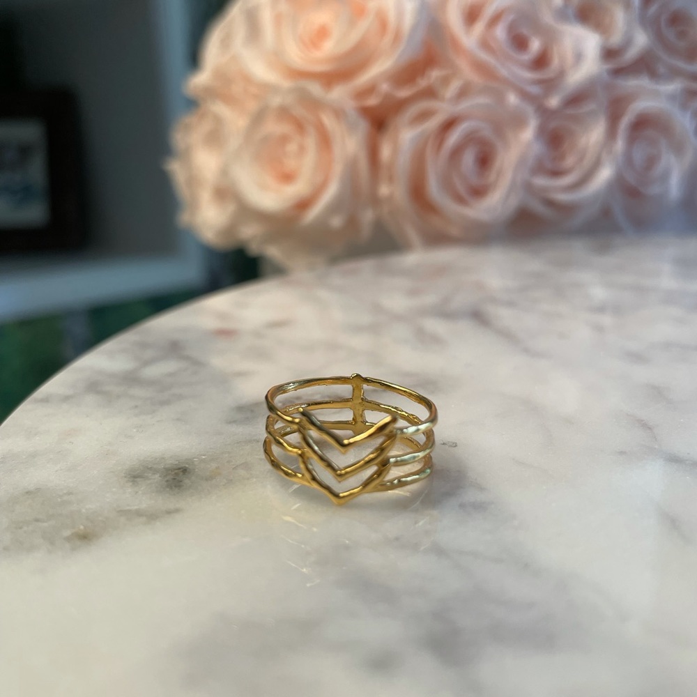 Gorjana gold plate ring - stacked